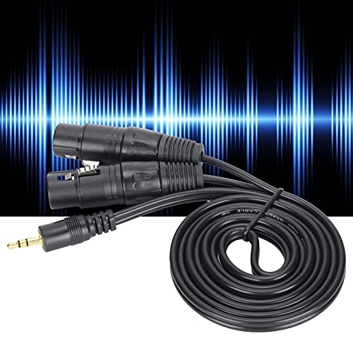 BOTEGRA Двоен XLR женски микрофон на кабел, без текущата звук Дебел, но мек XLR микрофон, кабел Допълнителни детайли на звука Липсата на шум за различни поводи (3,5 инча, 1,5 м?