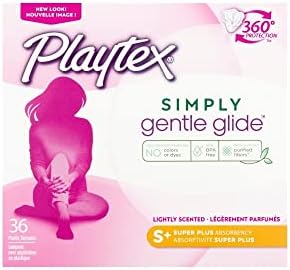 -Пластмасови тампони Playtex Glide Нежно 360, Fresh Scent Super Plus 36 ea (опаковка от 3 броя)