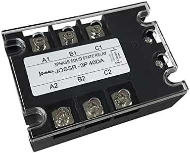 SSR 10DA/25DA/40DA/60DA Трифазно твердотельное реле за постоянен ток, променлив ток 480VAC 3-32 dc (Размер: SSR-3-40DA)
