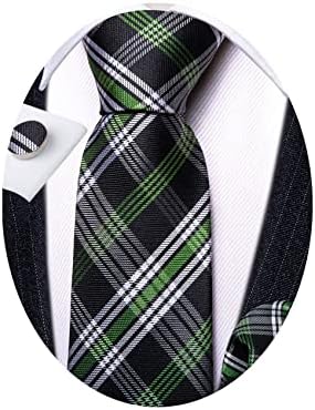 Бари.Дизайнерски Вратовръзки, Класически Wang за мъже, Набор от Формални Джобни Кв. копчета за ръкавели в Клетката