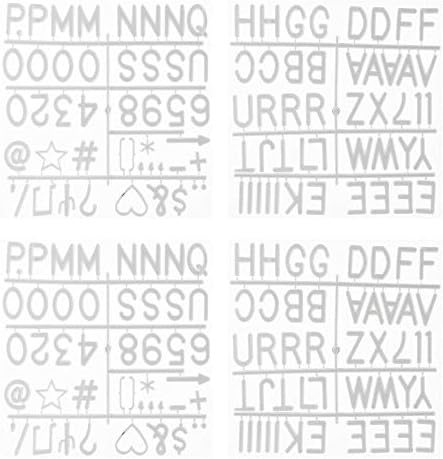 Букви Veskaoty 1,5 инча за фетровых дъски за писма, 186 парчета, включително и Големи букви, цифри и Символи, за да сменяеми пластмасови дъски за писма, само букви (черни)