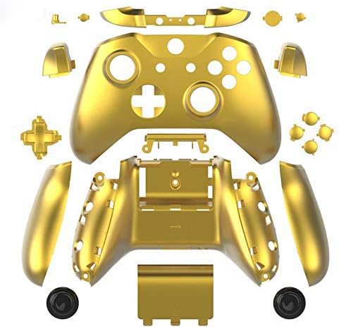 Голям калъф във формата на миди, Многоцветен капак с бутони за безжични контролери за Xbox One Slim Xbox One S - Златен Хром