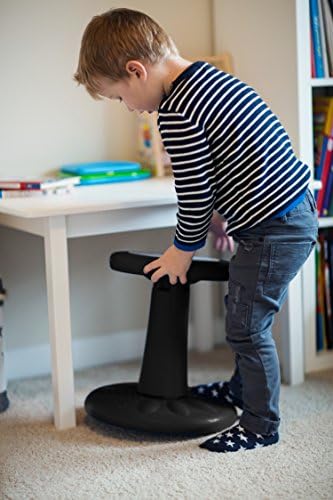 Активни столове, люлее стол за деца, гъвкава засаждане подобрява концентрацията и помага при ADHD, 14-инчов стол за предучилищна възраст 3-7 години, черен