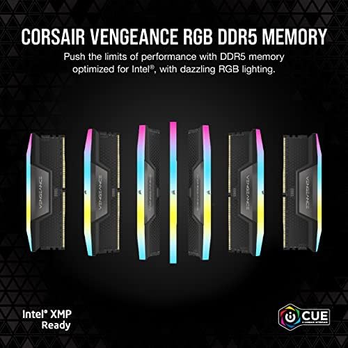 ОПЕРАТИВНА памет CORSAIR VENGEANCE RGB DDR5 48 GB (2x24 GB) DDR5 6400 Mhz C36-48-48-104 1.4 V Компютърна памет, оптимизирана