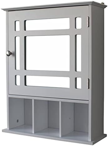 Шкаф за баня ZHYH с Една Като Три Отделения за съхранение и Никелирани дръжки в Бял цвят Лесен за инсталиране