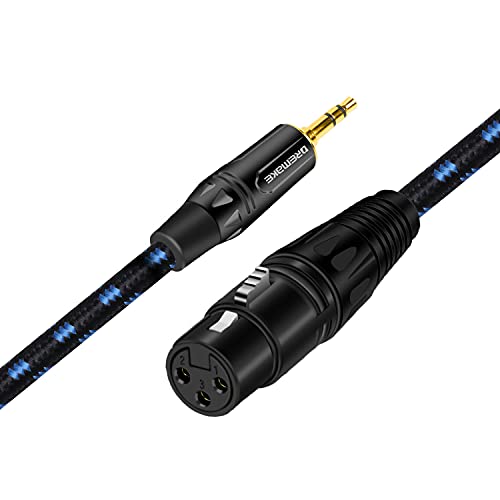 Микрофон кабел DREMAKE 3,5 мм-XLR, които не са симетрични кабел с дължина 1 МЕТЪР 1/8 инча (3,5 mm) от щепсела