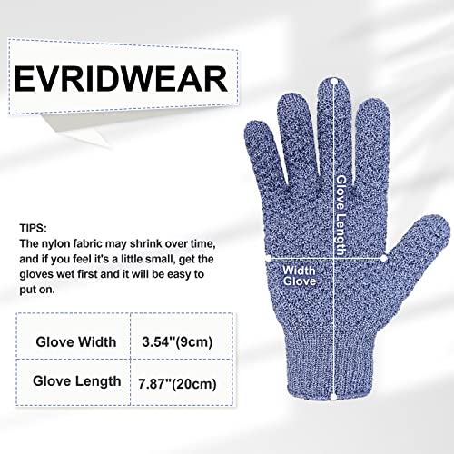 Ексфолиращи Хавлиени ръкавици Evridwear с двойна консистенция за душа, спа, масаж и Ексфолианти за тяло, За да премахнете