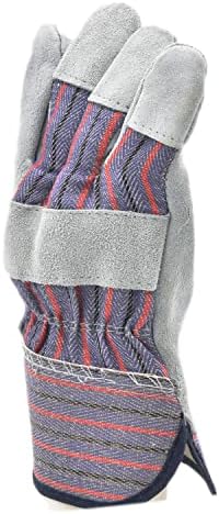 G & F Products 5015 Кожени работни ръкавици за дланите от телешка кожа с замшевой довършителни работи, в една