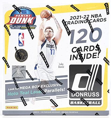 МЕГА-скоростна баскетболни картички NBA 2021-22 Donruss [20 Опаковки, Холограма лазерни паралели]