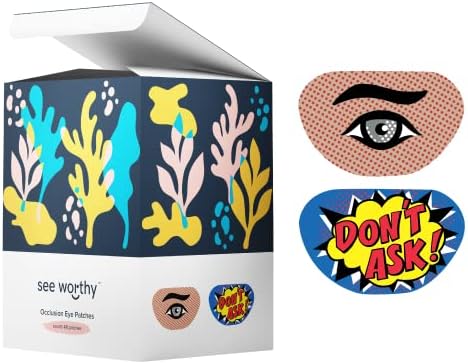 Вижте Достойни детски превръзки за очите в стил поп-арт (48 броя в кашон) | Иновативна форма | Леко лепило | Стерилен