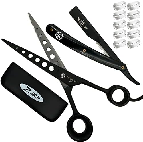 Професионален Набор от Фризьорски Ножици 8 цолови Ножица за Подстригване на Коса и Филировочные Ножици за Салонного