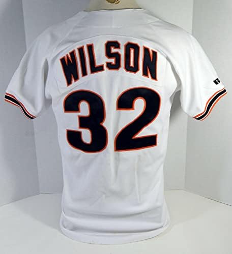 1993 San Francisco Giants Тревър Уилсън 32 Използван в играта Бяла Риза DP17464 - Използваните в играта тениски