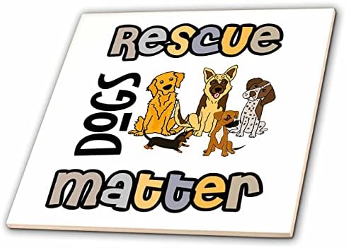 3dRose Сладки забавни кучета-спасители на Материята Pets Shepherd Golden Pointer - теракот (ct_351008_1)