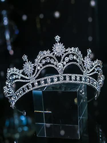 Сватбена тиара Sliver Queen за булката, диадеми и корони, за жени, костюм принцеса с тиарой, crown за рожден