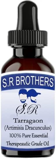 S. R Brothers Tarragaon (Artimisia Dracunculus) Е Чисто и Натурално Етерично масло Терапевтичен клас с Капкомер