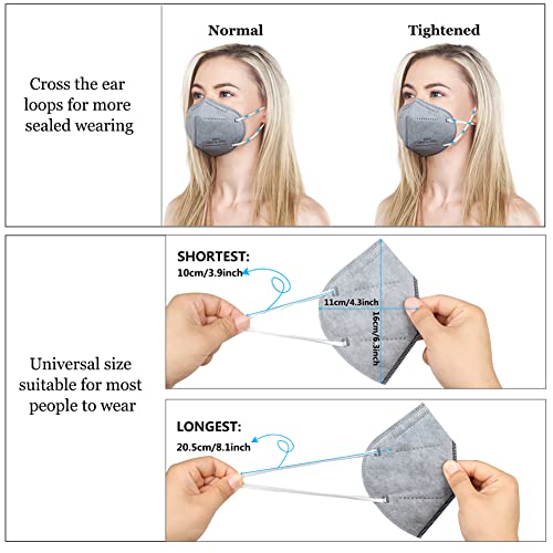Маска за лице akgk KN95, Дишащи защитна Маска, 5-Слойни Разноцветни Маски KN95, Защитни маски срещу прах под формата