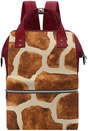 Чанта за Памперси от Кожата Жираф, Раница, Чанта През Рамо с Голям Капацитет, Водоустойчива Чанта За Мама