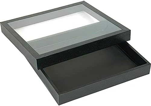 Черен квадратен калъф (свалящ се капак със стъклен покрив) с 1 вложка за тава (paste от черна пенопластовой банки с 12 скъпоценни камъни)