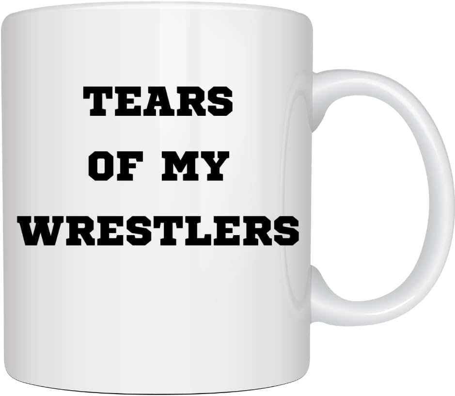 Забавно Саркастическое цитат Tears of My Wrestlers Кафеена Чаша Керамична 11 грама Подарък Спортен треньор за Жените