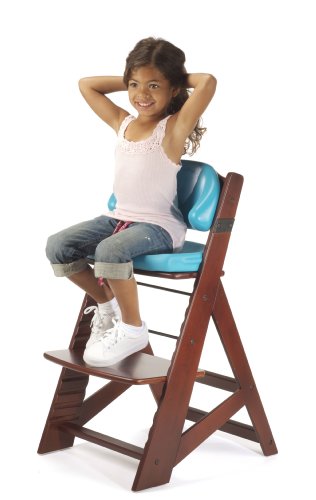 Детско столче за хранене Keekaroo правилната височина с Удобни възглавнички, Махагон /Aqua (0055214KR-0001)