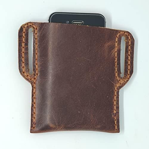Чанта-кобур от естествена кожа за Huawei Капитан 40 Pro, Калъф за вашия телефон ръчна изработка от естествена кожа, Изработен по поръчка Кожен Калъф-чанта за носене със с?