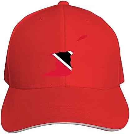 Флаг карта на Тринидад и Тобаго Регулируема Шапка-Сандвич бейзболна шапка Папина Шапка Шапка-шапка
