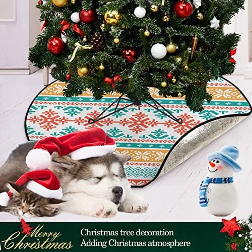 Подложка за Коледно visesunny С Традиционния Коледен Вязаным Модел, Подложка за Влакчета за Дърво, Защита на Пол,