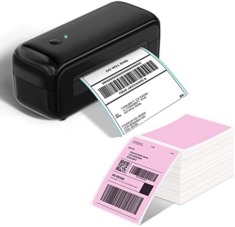 Принтер за етикети Phomemo с Термоусадочными Розови Етикети - 4 x 6, 500 Листа
