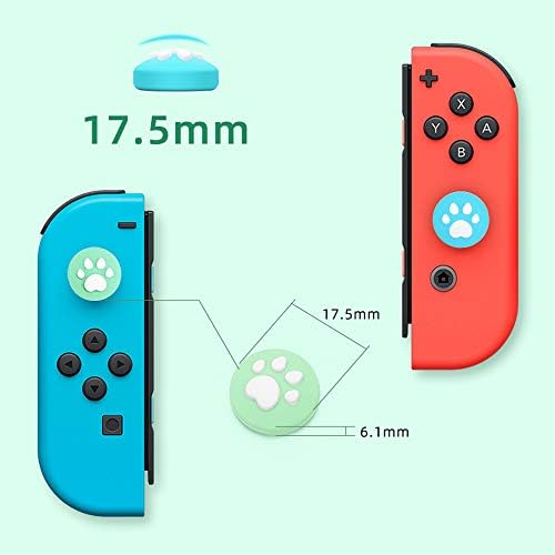 Джойстик капачка WUBUMIM за Nintendo Switch & Switch Lite, Покриване на аналогов джойстик с бутоните за палеца, Мек силикон