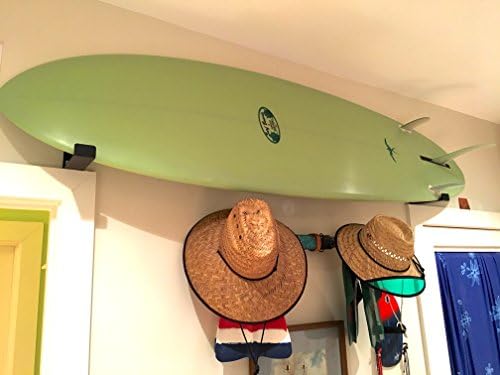 StoreYourBoard Naked Surf, Оригиналната Минималистичная Стенни Стойка За Дъски за сърф, Рафтове за търговски изложения на продукти, Черен