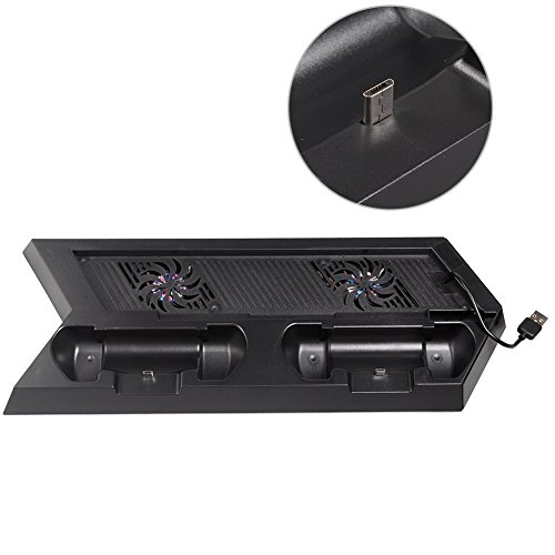Охладител Pojazia PS4 на Вентилатора за Охлаждане на Вертикални Влакчета PS4 Контролер PlayStation 4 Двойно