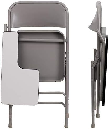 Сгъваем стол от висококачествена стомана Flash Furniture с десния подлакътник за таблет