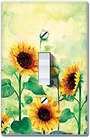 Табела на Ключа за осветление WIRESTER Single Gang Toggle /Стенни Хастар - Sunflowers Flowers