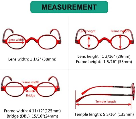 Eyekepper Спестете 10% на 1 опаковка малки, овални-кръгли слънчеви очила за четене Червен цвят и 1 опаковка бифокальных точки в Голям размер, Червена Костенурка +3.00