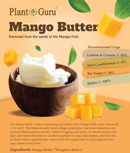 Сурово масло от манго 4 унция на чисти студено пресовани естествени масла. Хидратиращ крем за кожата