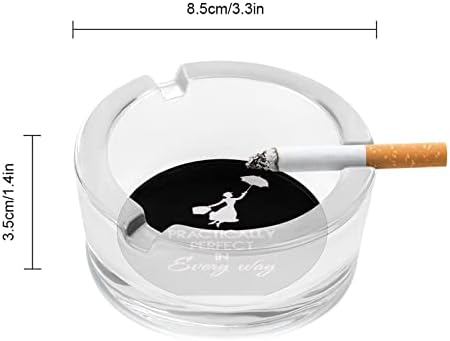 Почти Перфектна Във всяко едно отношение Стъклен Пепелник за Цигари от Класически Кръгли Пепелници от Прозрачен Кристал