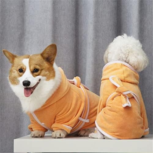 GSPORTFIS Халат за домашни кучета, Суперабсорбирующая Бързосъхнеща яке за къпане на Кучета с Колан за Кучета, Пижами