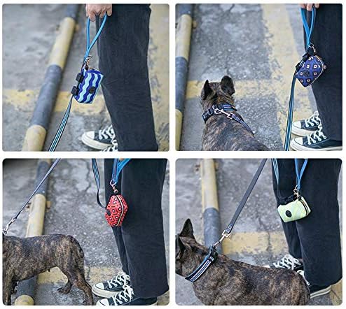 IDOLPET Опаковка на торбичките за кучешки какашек за каишка, Стилен Контейнер-титуляр на торбичката за боклук за кучета, свободни ръце Титуляр за торбата за боклук Дър