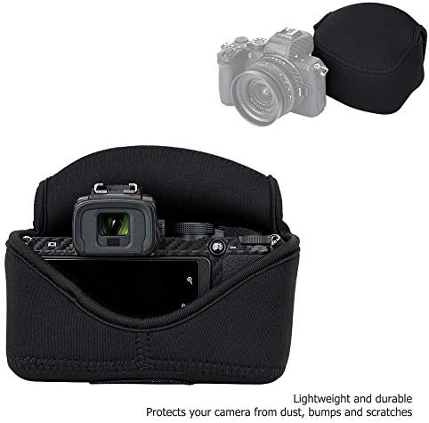 JJC Неопреновый Компактен калъф-чанта за Canon EOS R50 с RF-S 18-45 мм и RF 50 мм F1.8 STM /Nikon Z фк с обектив DX 16-50 мм / камера Z50 с обектив Nikkor DX 16-50 мм и блендой HN-40 - Черен