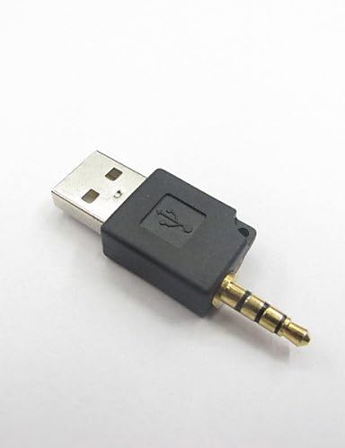 Преносим Жак 3,5 мм за свързване на адаптер USB 2.0 2 в 1 за зареждане на iPod 2th Разбъркване, черен