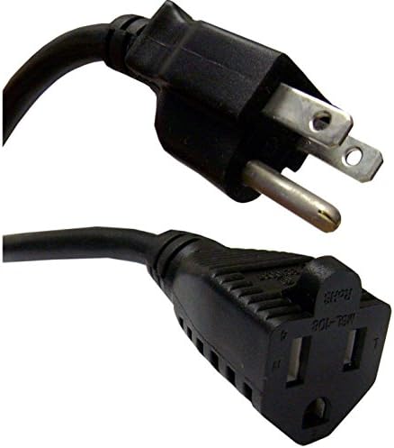 Удължителен кабел за захранване eDragon 6 фута Outlet Saver от NEMA 5-15R до NEMA 5-15П