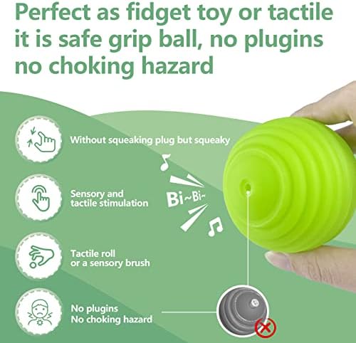 Сензорни топки за бебета 3-6 месеца - 6 опаковки и Силиконови Прорезыватели за бебета, Замразени играчки за никнене на млечни зъби за бебета - 4 опаковки от ROHSCE