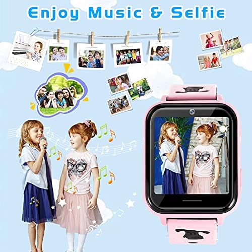 Детски часовници за мобилен телефон cjc, Ръчни часовници за момчета и момичета (Вградена SD карта обем 1 GB), Спортни Умен часовник със сензорен екран с Висока разделите