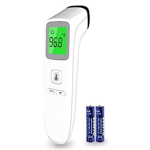 Термометри на Челото Безконтактно, Инфрачервен Дигитален Термометър за деца, Аларма за температурата на 35 Групи Паметта