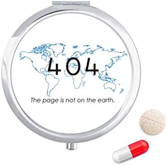 Страница грешки програмист 404 Не е на Земята Калъф за Хапчета в Джоба Кутия За Съхранение на Лекарства Контейнер Опаковка