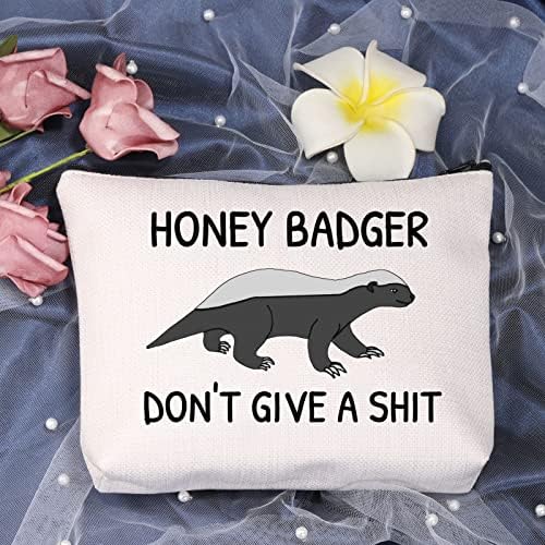 LEVLO Забавни Подаръци за любителите на Медоеда Honey Badger Don ' t Give A Shit козметични чанти За пътуване с диви животни (Язовец не Дава)