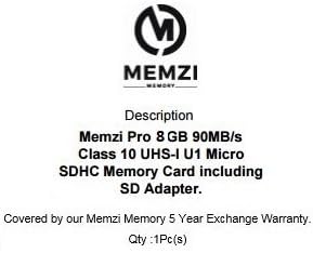 MEMZI PRO 8GB Class 10 90 MB/s. Карта Памет Micro SDHC карта с адаптер за SD за Мобилни телефони на Samsung Galaxy Grand Prime
