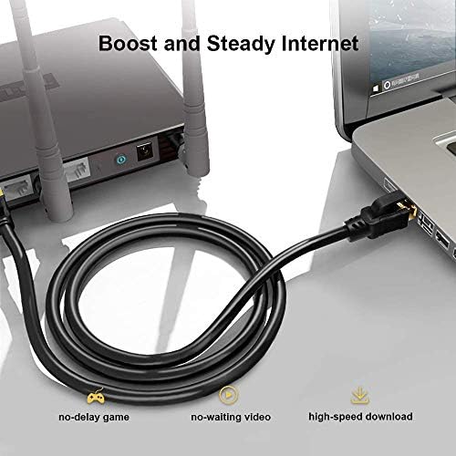 Yauhody CAT 8 Ethernet Кабел 100 ФУТА, висока скорост 40 gbps 2000 Mhz SFTP Интернет Мрежа LAN Кабели Кабели с Позлатените