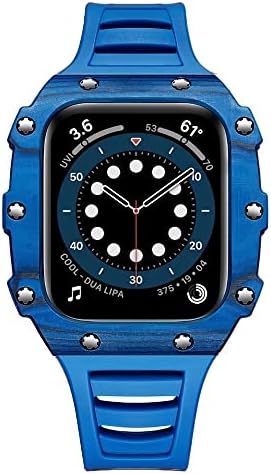 FKIMKF Luxury За Apple Watch Band Комплект модификация на корпуса 45 мм 44 мм 41 мм, 40 мм Керамичен Корпус от Въглеродни влакна Комплект Ленти за iWatch 8 7 6 SE 5 4 SE