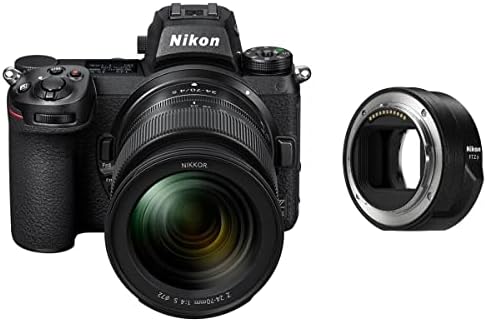 Беззеркальный цифров фотоапарат Nikon Z 7II с обектив NIKKOR Z 24-70 mm f/4 S - Комплект с адаптер за прикрепване на FTZ II